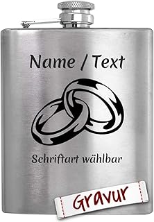 Trauzeuge/Trauzeugin Geschenk Flachmann zur Hochzeit mit Gravur personalisiert, Geschenkidee zum Hochzeitstag, Fragen Willst du mein Trauzeuge sein