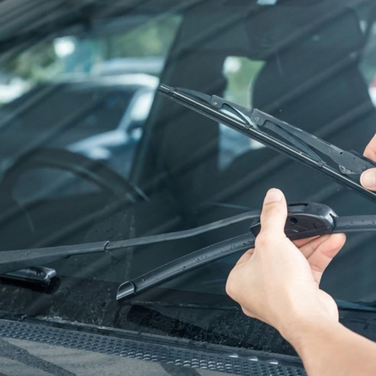 LABRIMP Windshield Wiper Refills Sturdy Rubber Material 10pcs Rubber Strips Replacement Inserts Easy Installation Clears Rain Snow and Dirt for Car Windshield