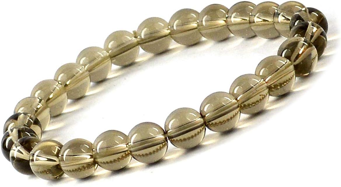 Reiki Crystal ProductsUnisex Adult Natural Semi Precious, Stone Bracelet, Crystal Stone 8mm Beads Bracelet Round Shape for Reiki Healing and Crystal Healing Chakra Stones