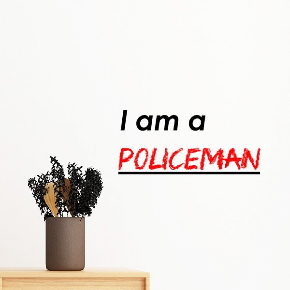 Stickers DIY Papier Peint Policeman pour Décoration Chambre Enfant 50Cm