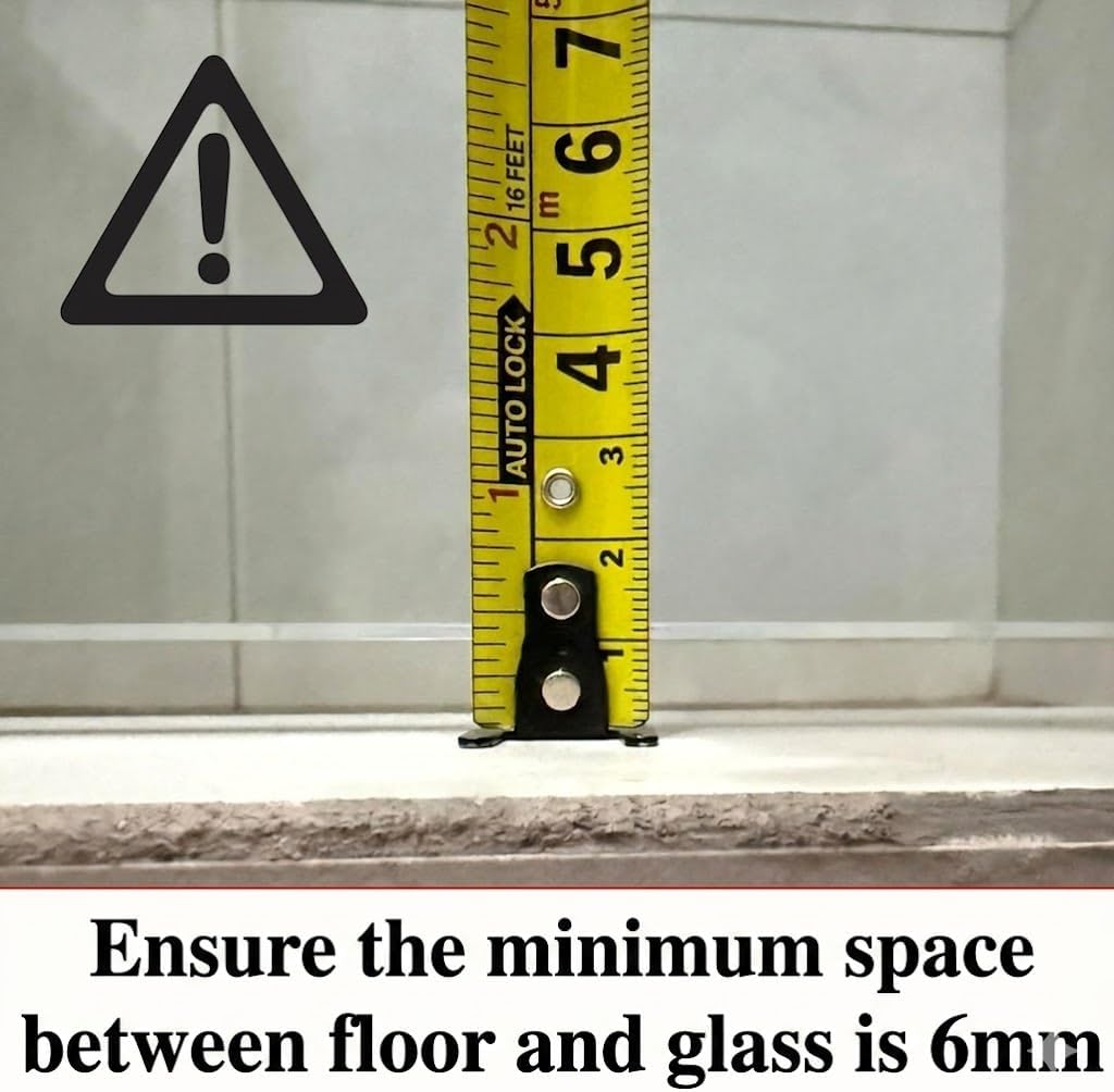 Clear Acrylic Shower Threshold 1/2" X 1/4" (WxL), Transparent Dam Shower Splash Guard 39" Long,Half Round,Peel and Stick Water barrier for shower floor DIY