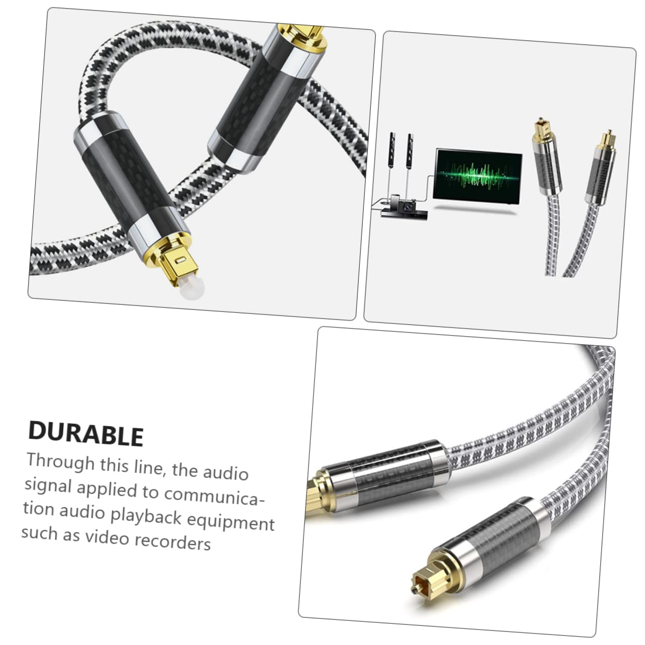 Homoyoyo Cavo Audio Ottico 5m in Fibra Ottica Nero Digitale | Trasmissione Stabile del Segnale, Resistenza al Rumore, Alta Fedeltà per Apparecchi Audio e Speaker