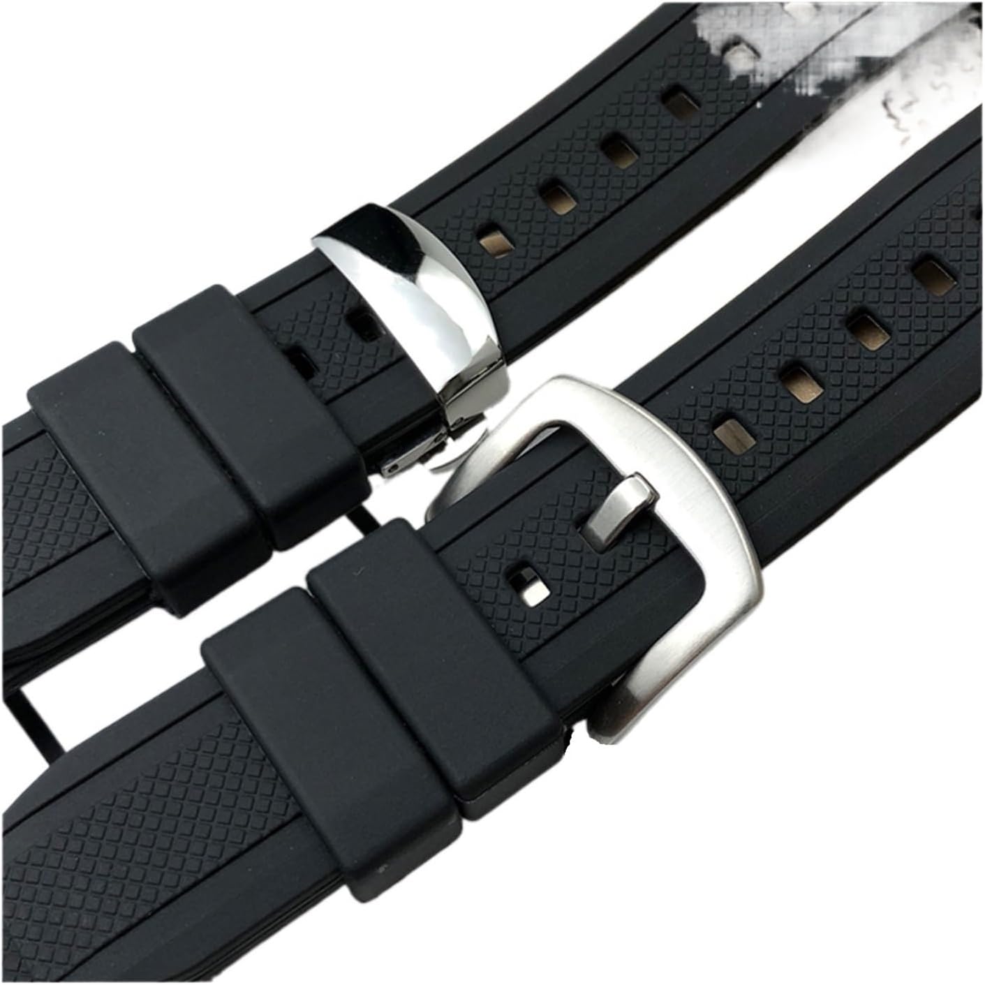 MJMT06 25mm * 20mm Rubber Watchband Replacement Compatible with Edifice Series EF-552 Waterproof Sports Silicone Watch Strap Steel Clasp Free Tools
