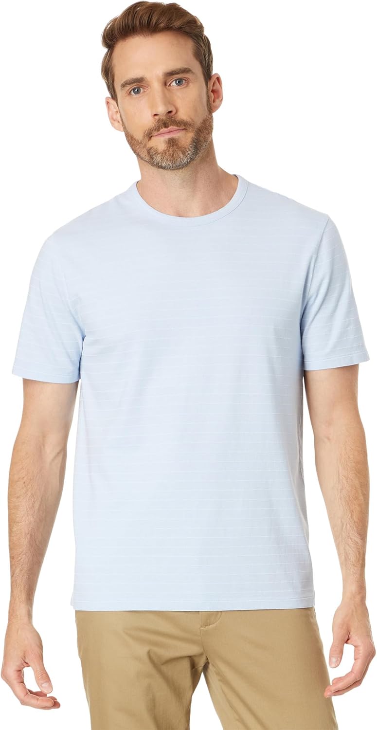 Vince Men's Garment Dye Fleck Stripe S/S Crew