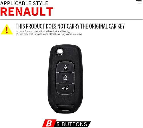 Miniatura 3 de POCHY Zinc Alloy Car Key Holder Key Cover Case Protection Shell,for Renault Logan 2 Stepway Sandero Duster 2019 2020