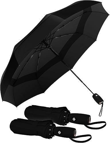 Miniatura 66 de REPEL Windproof Travel Umbrella - Compact & Withstands Winds up to 85MPH , Strongest Premium Auto Folding Umbrella for Rain and Sun - Durable, Light