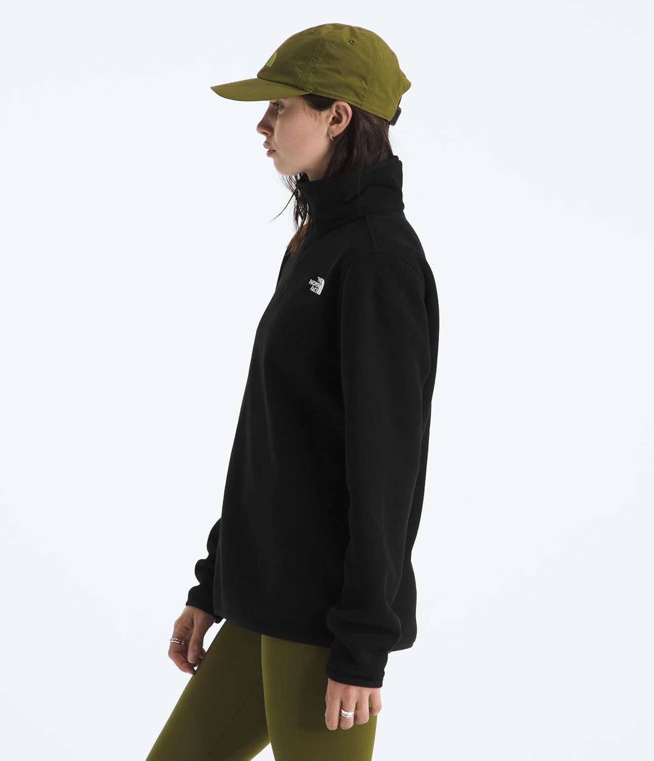 THE NORTH FACE Women's Glacier Fleece Quarter Zip Jacket | Pullover With Zip Pockets & Stretch on Collar, Cuffs & Hem - Image 3
