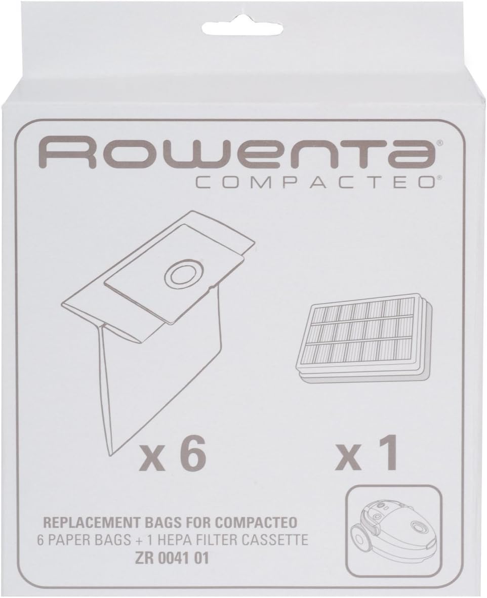 Tefal Moulinex Rowenta HEPA Paper Bag and Filter