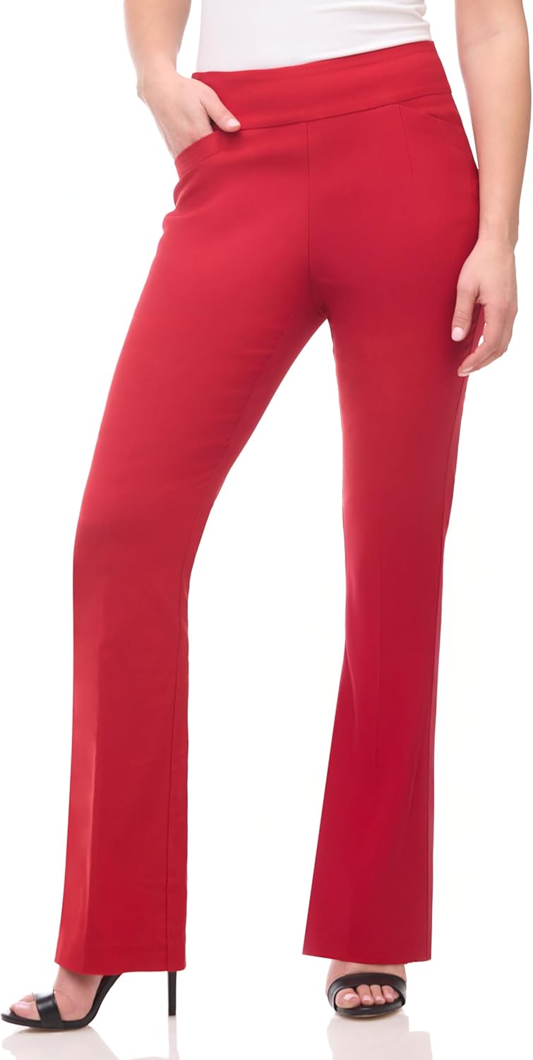 Women's Pull-On Stretchy and Dressy Boot Cut Career Pant
