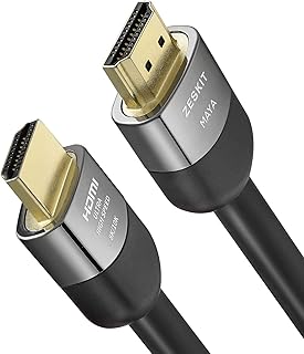 Zeskit Maya 2.1 HDMI Cable 15ft 5m CL3 In Wall 4K120 8K 48Gbps Gaming eARC Ethernet Certified Ultra High Speed HDR VRR HDCP 2.2 2.3 Compatible with Dolby Vision Atmos Soundbar PC RTX Apple TV Xbox PS5