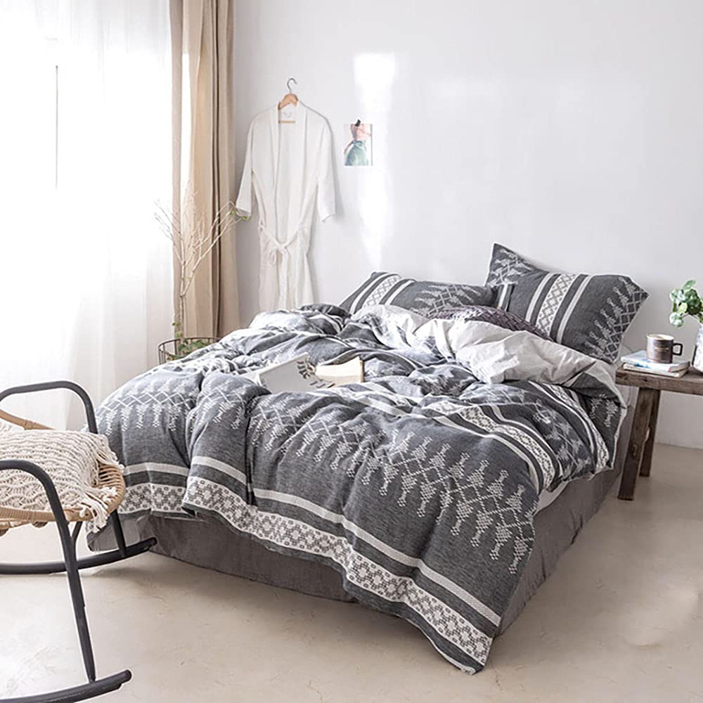 Parure de lit ultra douce en coton gris pour des nuits cocooning et sereines