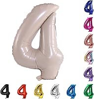 Vista 133 de YPSelected Globo de aluminio grande de 32 pulgadas con número de helio, cumpleaños, boda, fiesta, 0-9 (azul bebé, 2)