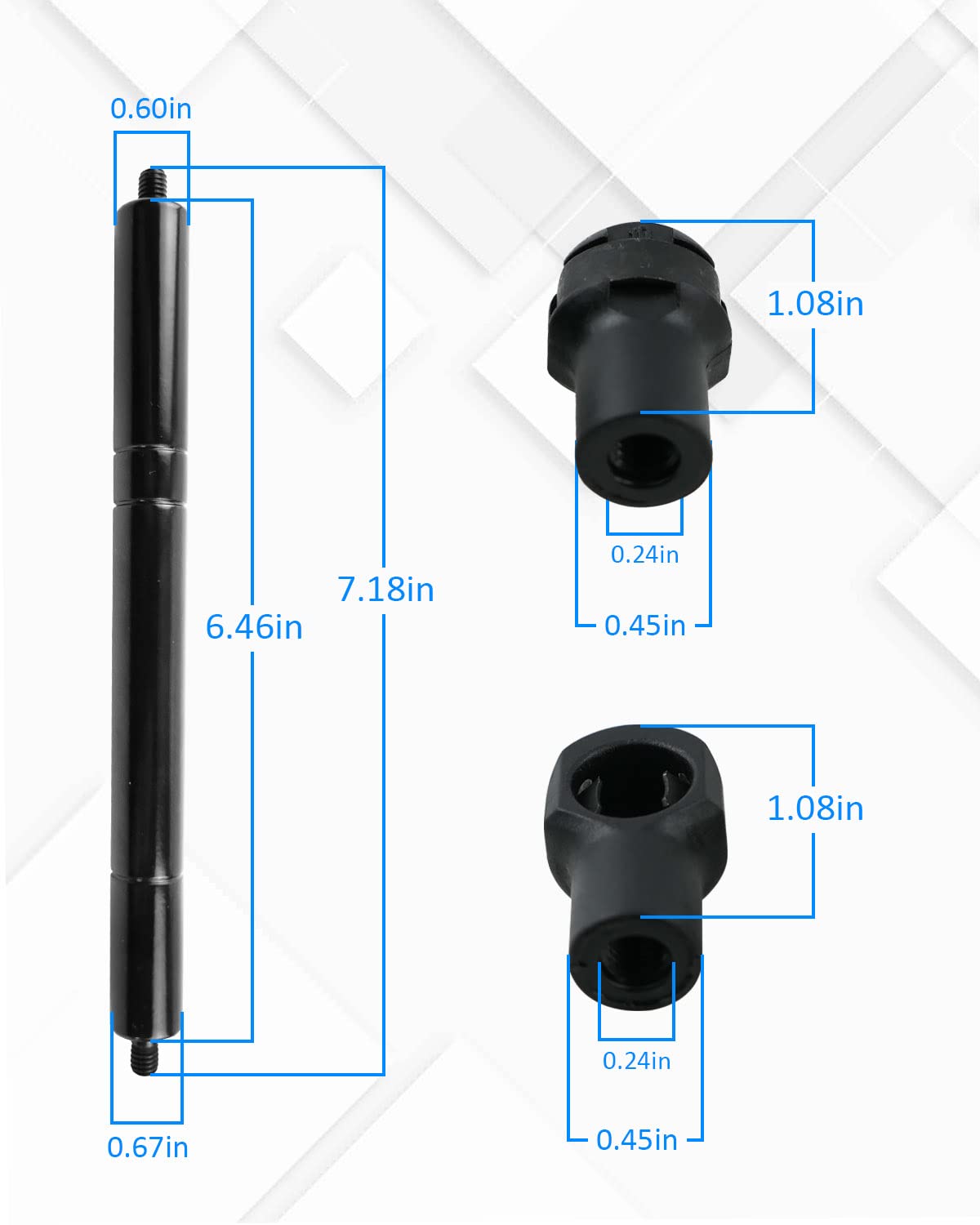 スダザマッドスキルズ Amazon.com: 2Pack Steering Damper Shock Absorber Gas Shock