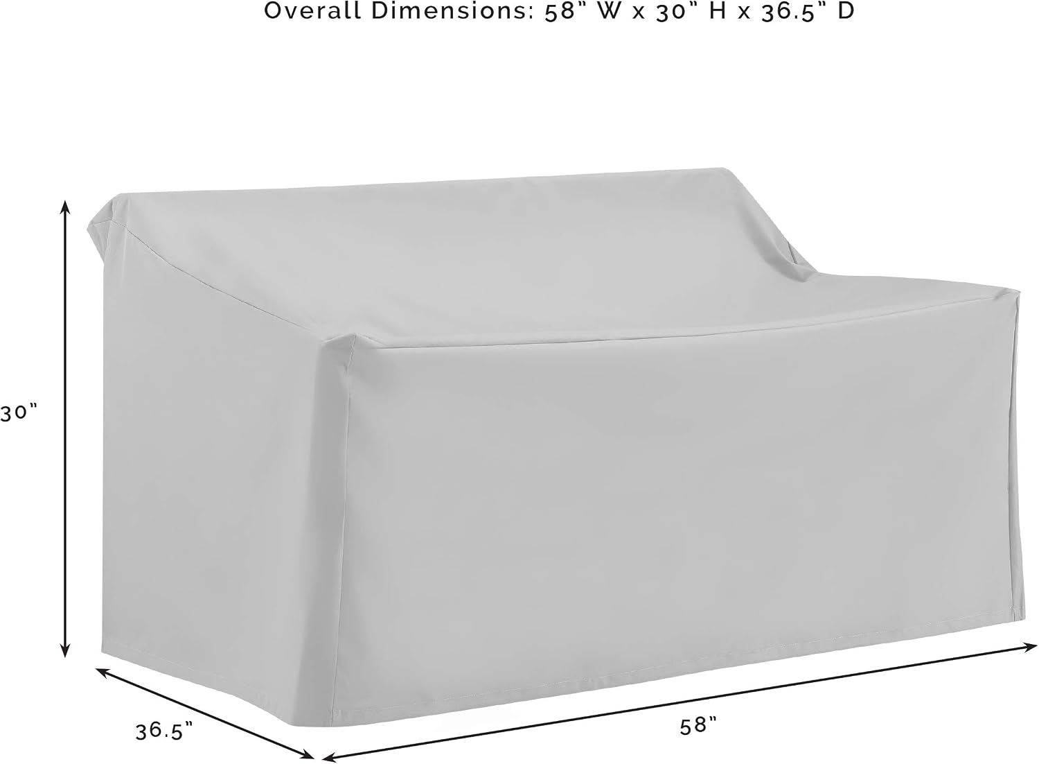Crosley Furniture Patio Furniture Covers, Waterproof 3-Piece Cover Set for Outdoor Sectional Sofa Sets, Gray