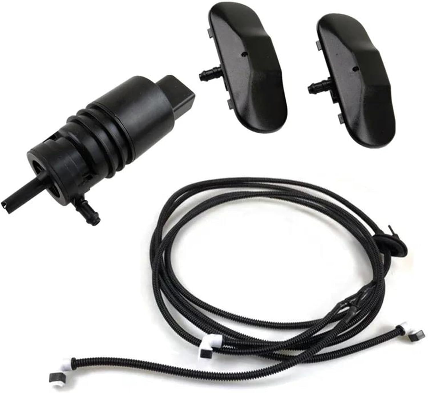 Car Windscreen Spray Nozzles for Passat B6 B7 for Jetta MK6 for Golf 5 Windshield Wiper Spray Nozzle Connect Hose Motor Set 2KD955986 1K0955651 56D955998(4)