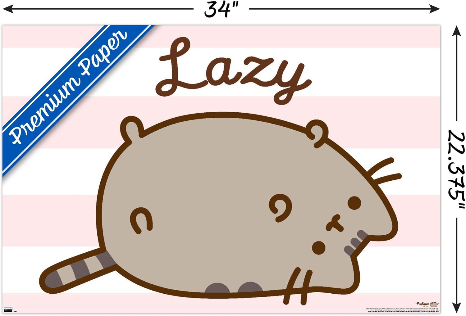 Trends International Pusheen - Lazy Wall Poster, 22.375" x 34", Premium Unframed Version
