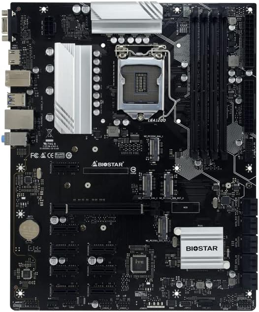 Top-down view of Biostar TZ590-BTC Duo Motherboard