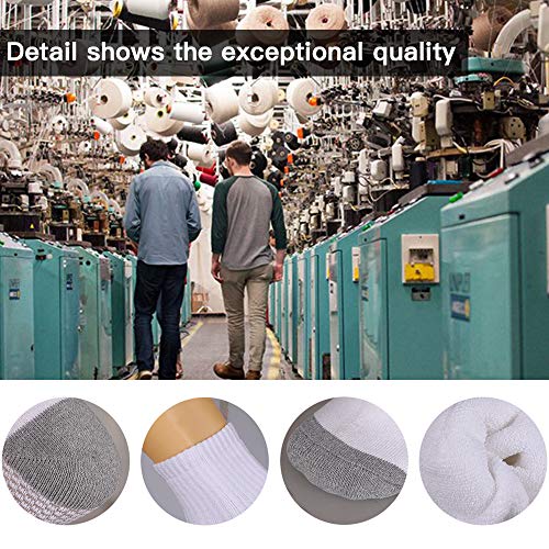 COOVAN Men's Athletic Ankle Socks 12 Pack Mens Cushion Comfort Casual Running Sock Size 10-133