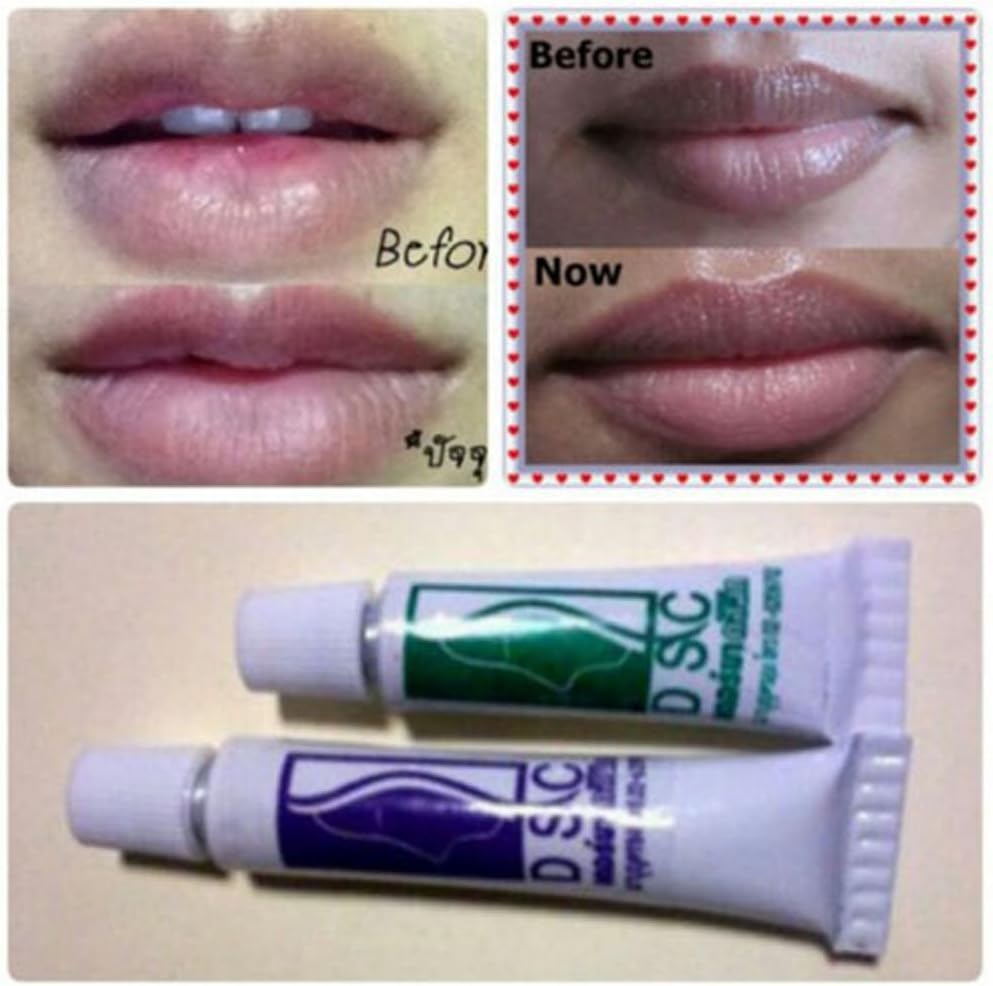 Pink Lips Cream 2 Tubes Set Derma Clinic Lightening Remove Dark Smoke Lips Balm