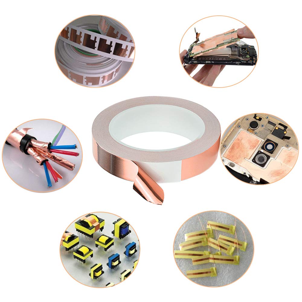 Nastro Adesivo In Rame Conduttivo - 25mm X 20m, Per Circuiti Elettrici - Foto 8