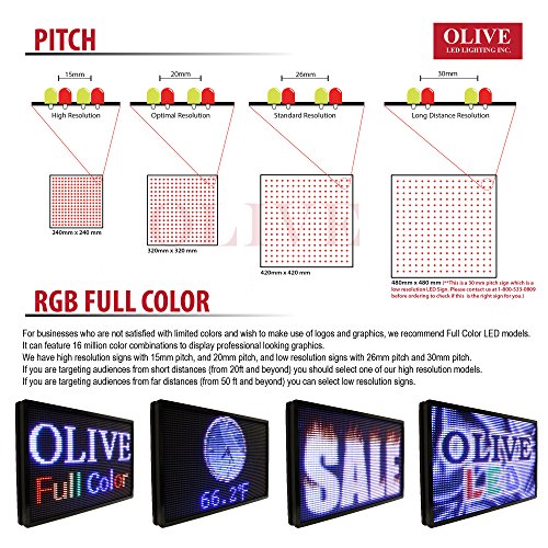 image for Olive LED Signs Full Color H : 12