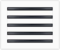 Vista 24 de BUILDMART - Cubierta de ventilación de CA moderna de 10x10 - Ventilación de aire decorativa de aluminio negro - Difusor de ranura lineal estándar