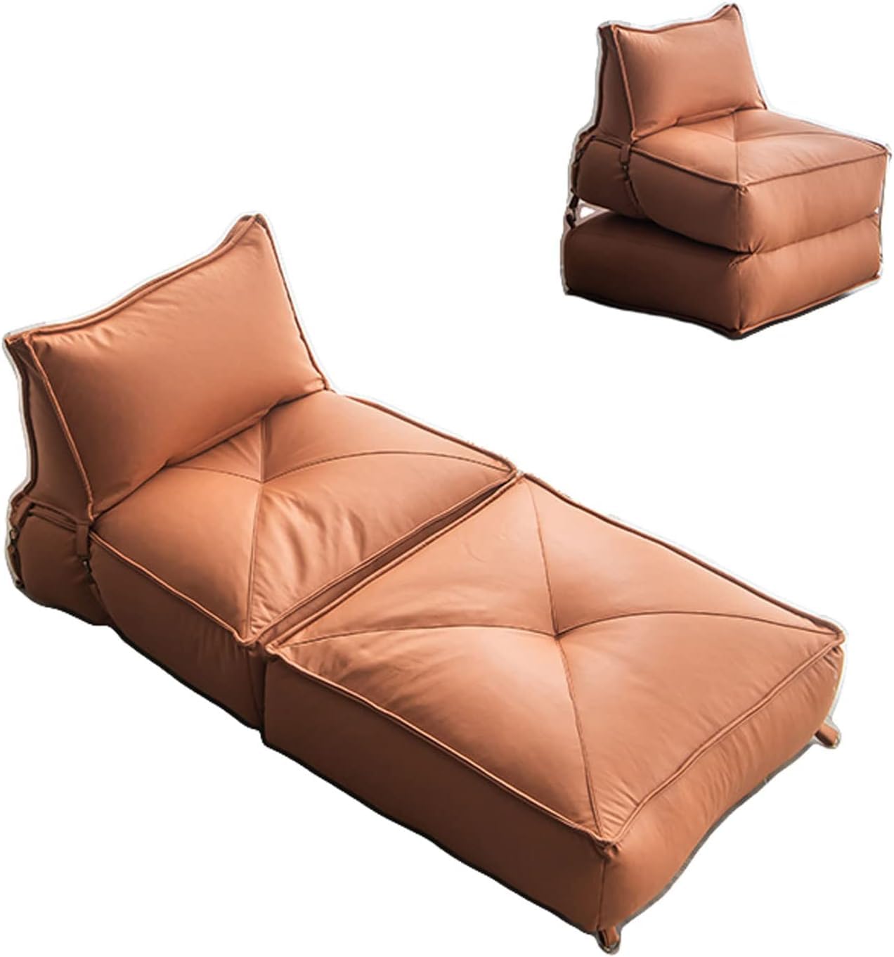 Deep Sleep Bean Bag Soft and comfortable Lounger chair Living Room Furniture Bed Folding Recliner Sofa with Filler Living Room Lazy Couch Comfortable Leisure Chair Furniture