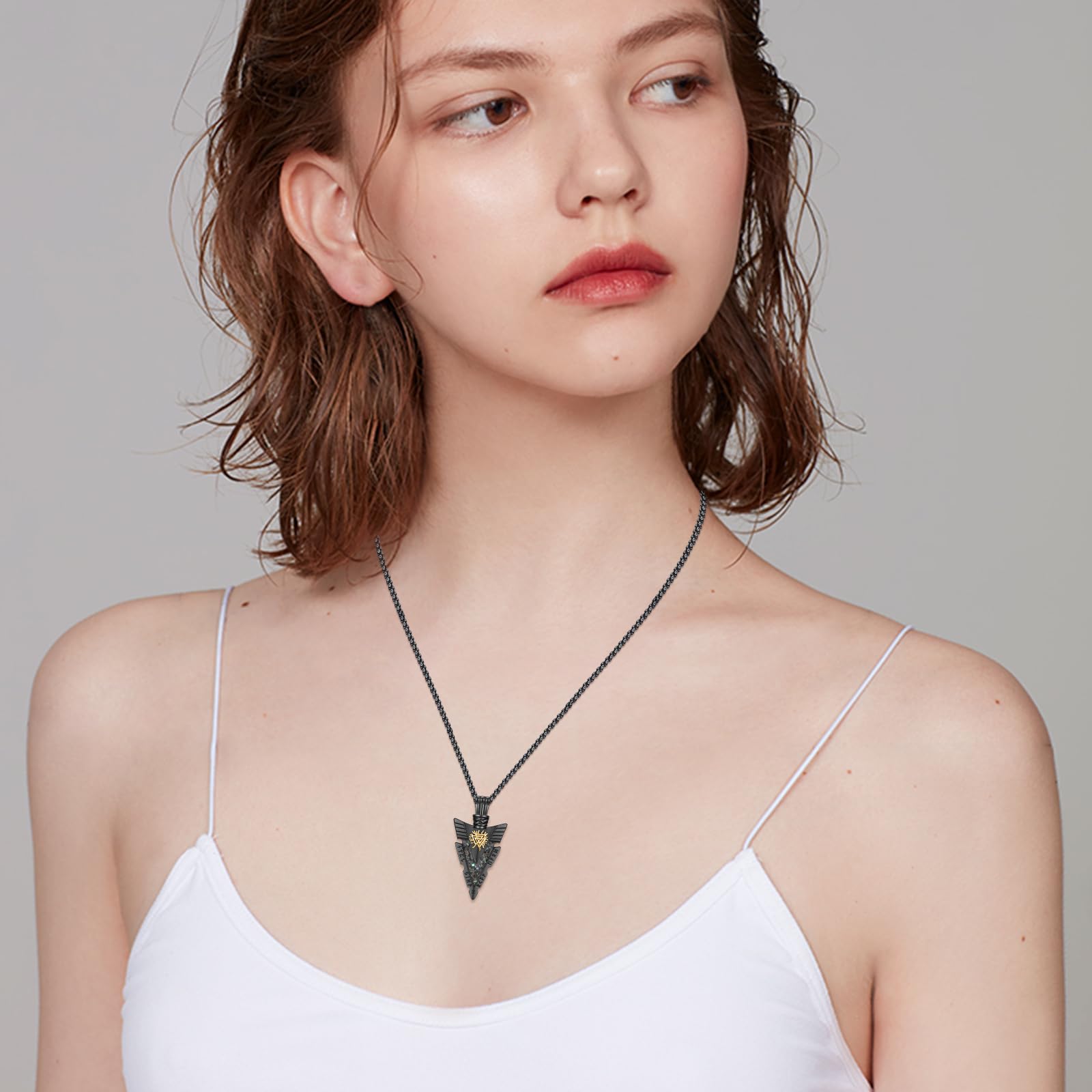 REDSUN Collar vikingo de martillo de Thor, plata de ley 925, punta de flecha, ancla, martillo, colgante celta, amuleto, joyas para hombre, hijo, joven, mujer, hombre, unisex