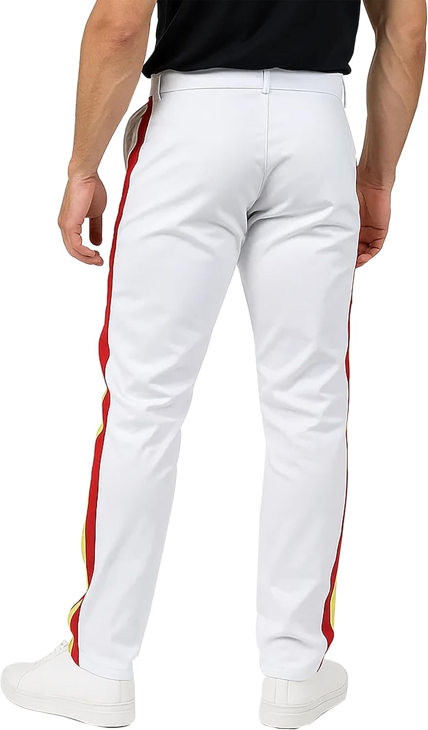 Mens Rock Star Costume Concert Cosplay Yellow Faux Leather Jacket - Image 3