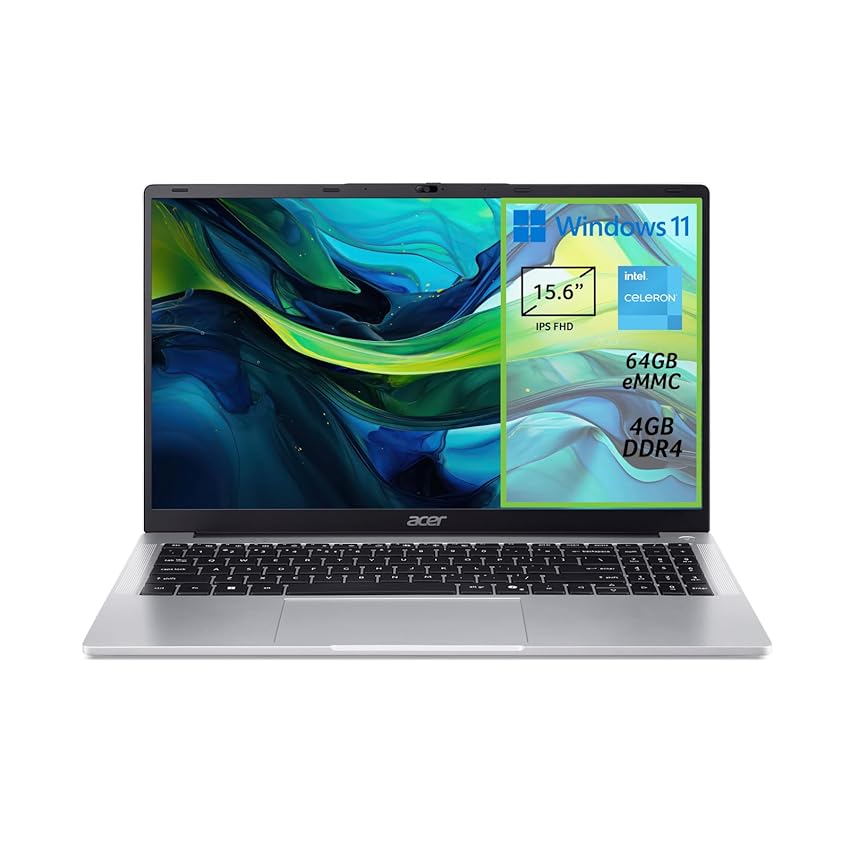 Acer Aspire Lite AL15-32P-C9QZ PC Portatile, Notebook, Processore Intel Celeron N4500, RAM 4 GB DDR4, eMMC 128 GB, Display 15.6