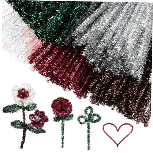 ERINGOGO Metallic Pipe Cleaners 500pcs Glitter Twisting Sticks Bulk Pack of Bendable Craft Supplies for DIY Projects