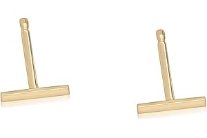 Hoberta: Minimalist Hypoallergenic Real Gold Stud Earrings for Women