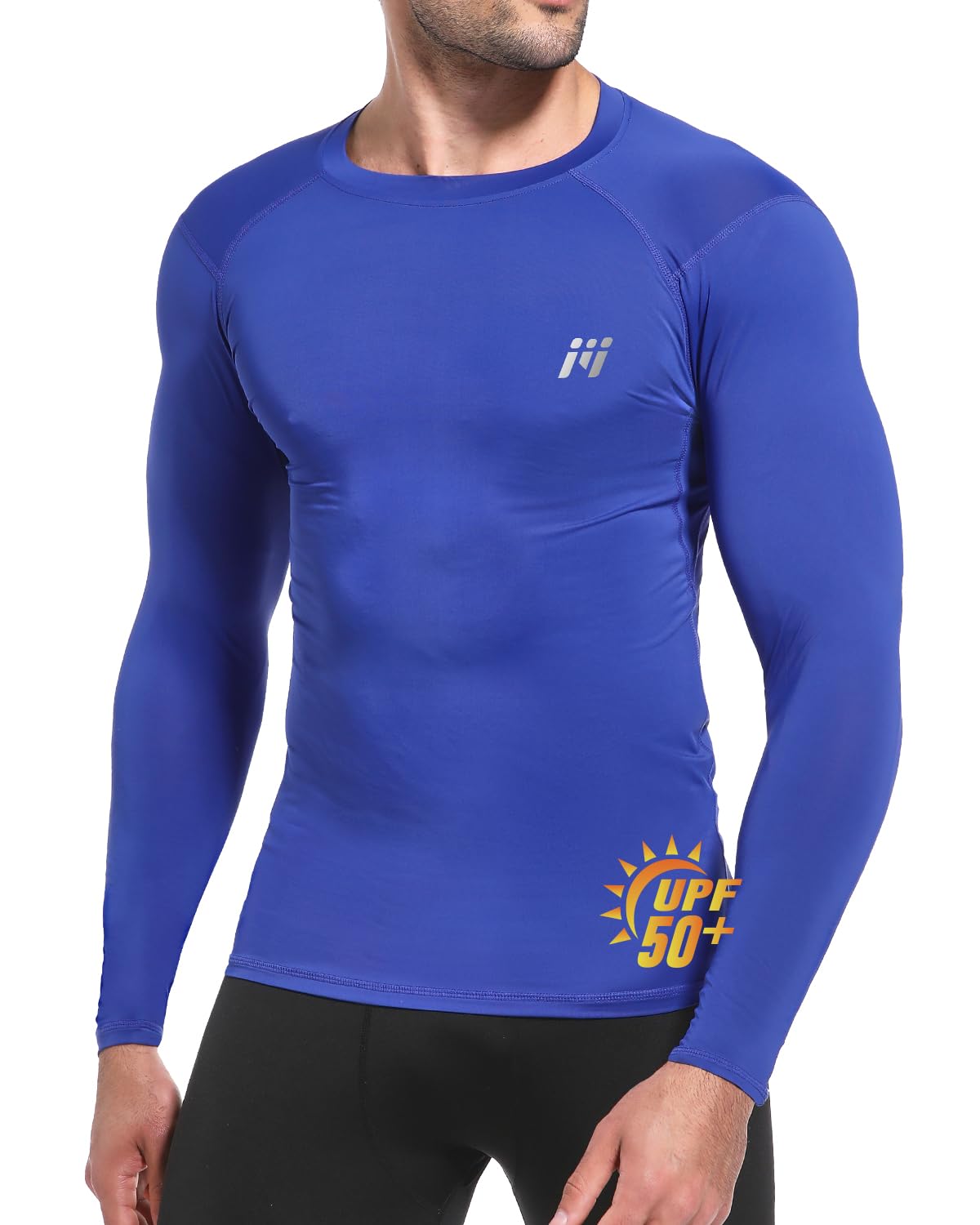 MEETWEE Rash Guard UPF50+ Kompressionsshirt Herren Langarm Kurzarm Funktionsshirt, UV Shirt Top Schwimmen Männer Sportshirt Surfen Schnelltrocknend Atmungsaktiv