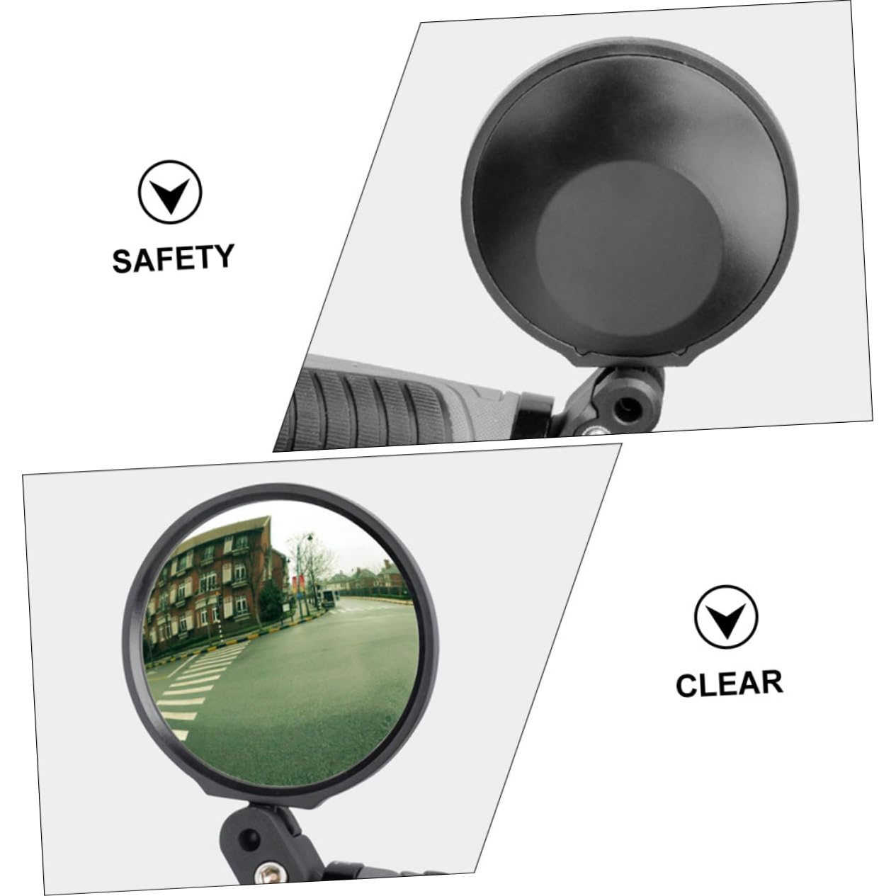 Toddmomy 2 Set Specchietto Retrovisore Per Regolabile Specchietti Manubrio Ovali Riflettenti Per Monopattini Installazione Facile E Compatibile Con Manubri 2 Pezzi * 2