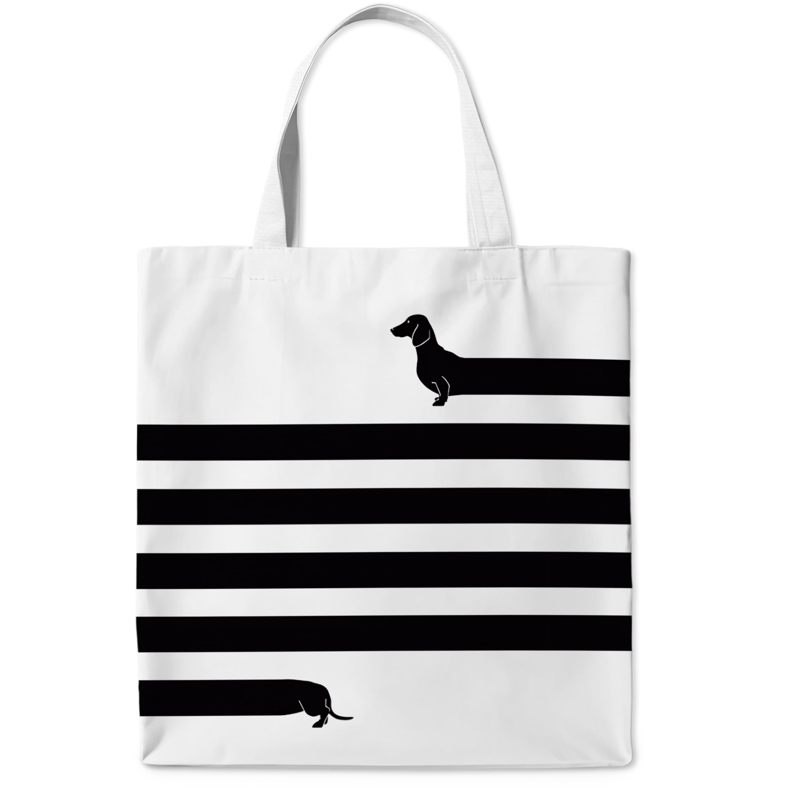 WAITPI Dachshund Dog Gifts Canvas Tote Bag, Dachshund Gifts Tote Bag for Women Dog Lover, Travel Reusable Grocery Bags