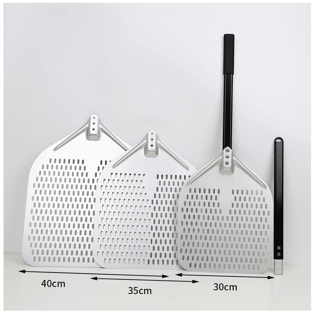 Pala per pizza professionale in alluminio, 12 in 40 cm, manico anodizzato