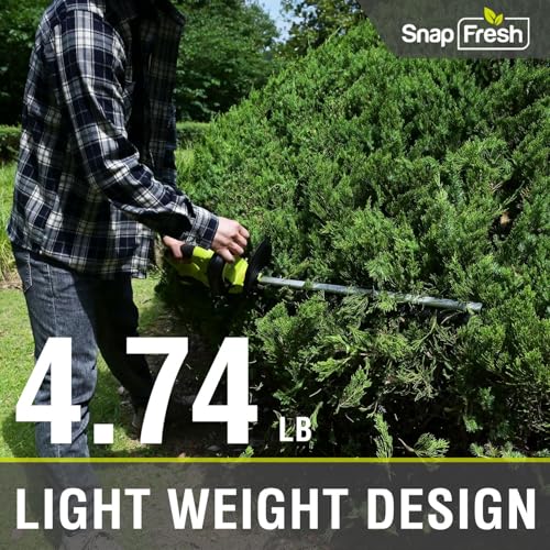 SnapFresh Cordless Hedge Trimmer - 20V Electric Hedge Trimmer 22\" Dual-Action Blade, Grass Trimmer with 2.0Ah Battery and Charger, Bush Trimmer, Shrub Trimmer