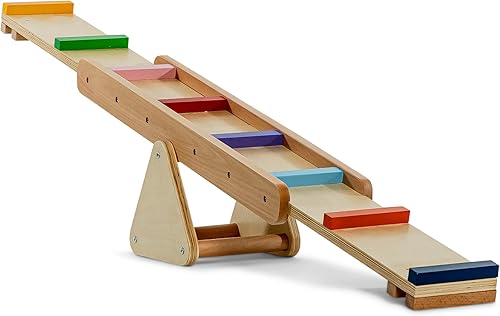 Miniatura 7 de Avenlur Willow Rainbow Seesaw and Balance Beam: equipo de gimnasio inspirado en Montessori y Waldorf para niños pequeños y niños (2-4 años), hasta