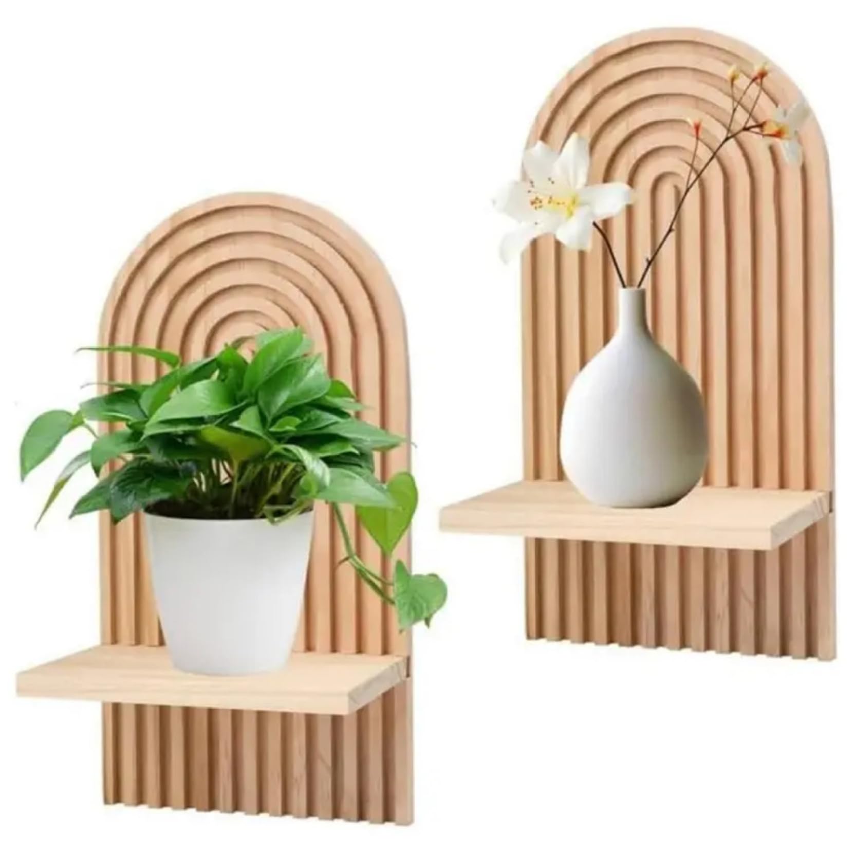 Étagères murales boho pour optimiser le rangement d'une petite chambre