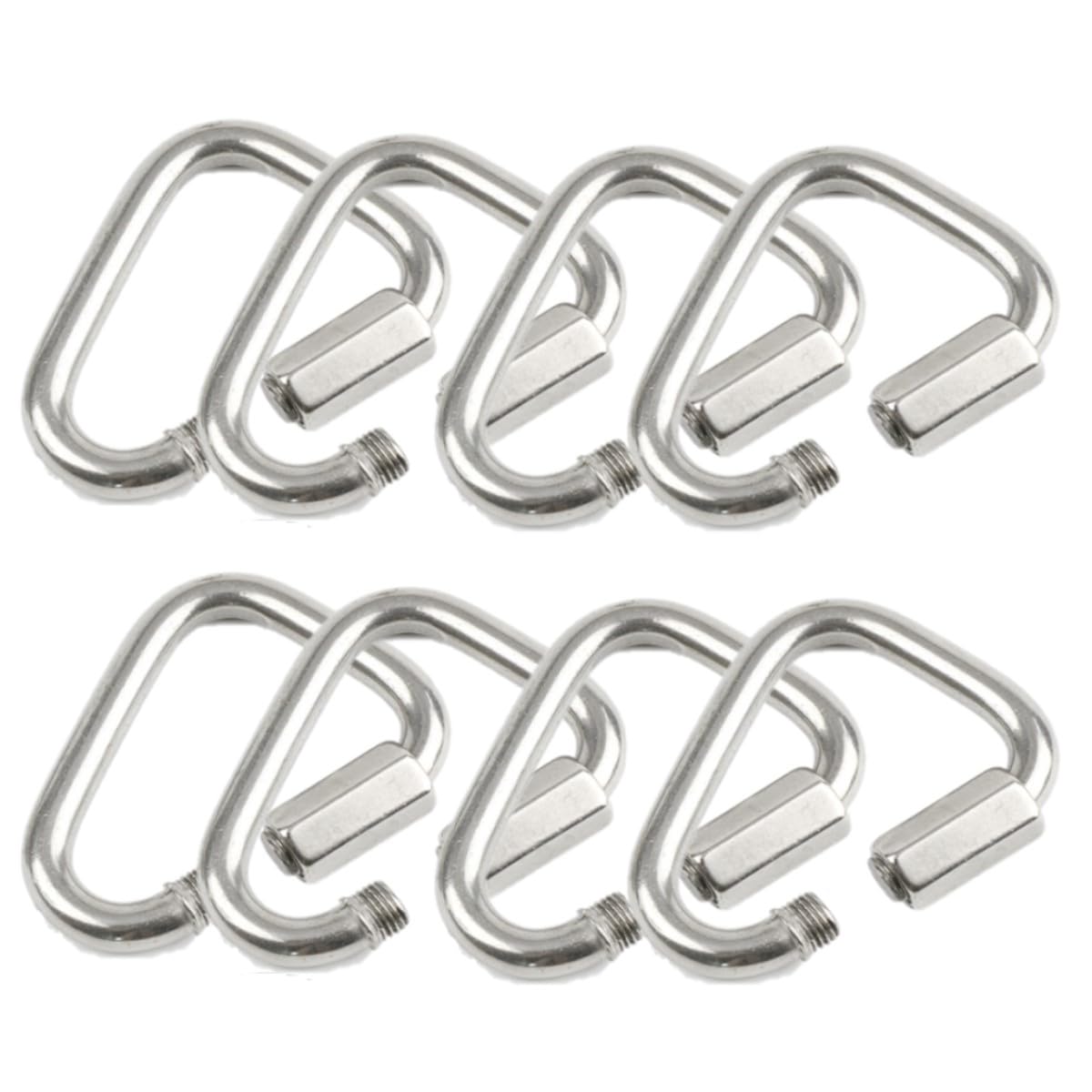 Lot De 4 Mousquetons Triangulaires à Maillons Rapides En Acier Inoxydable 304 - Pour Camping, Escalade Et Voile