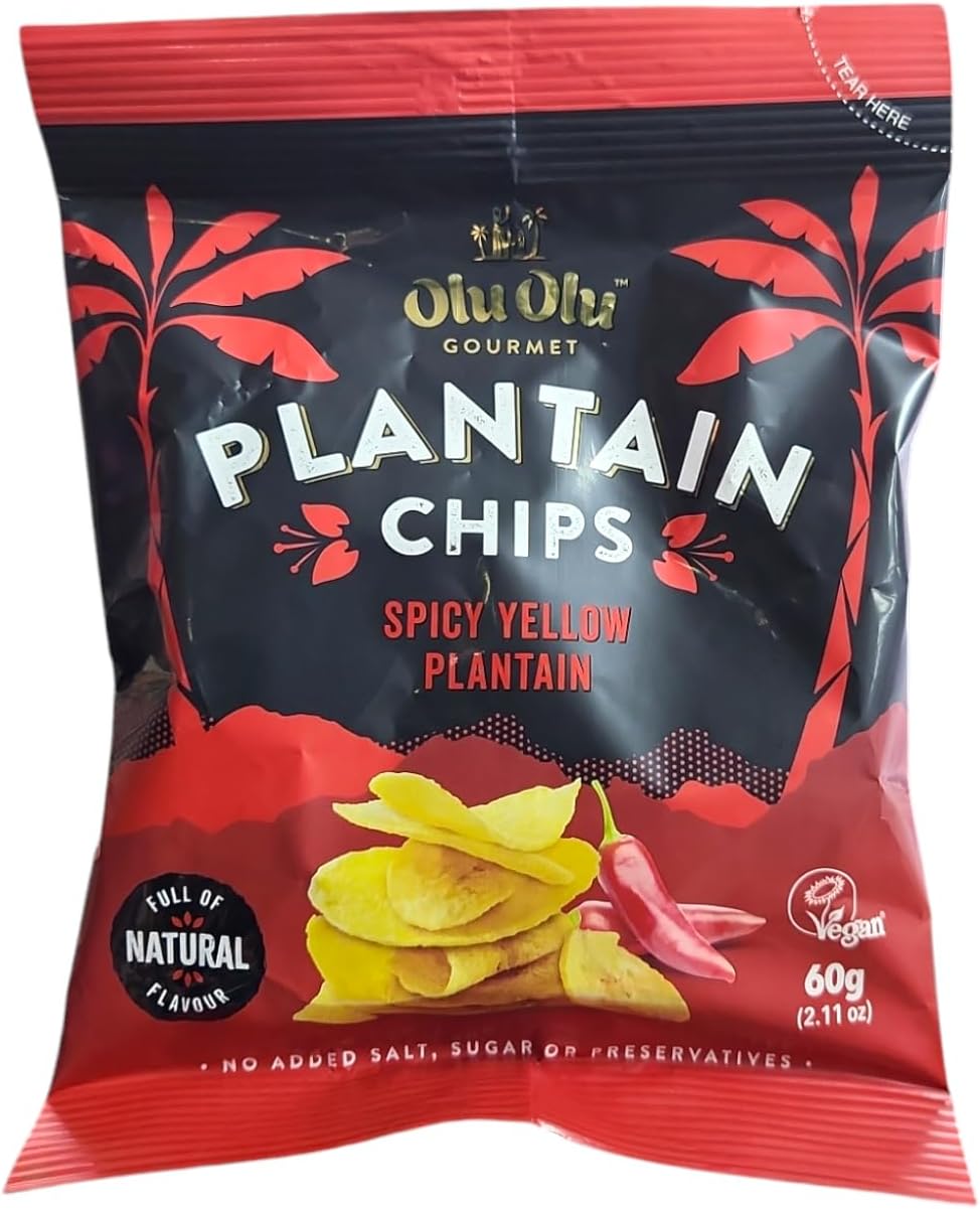 Yellow Plantain Chips Chili Flavor - Pack of 4