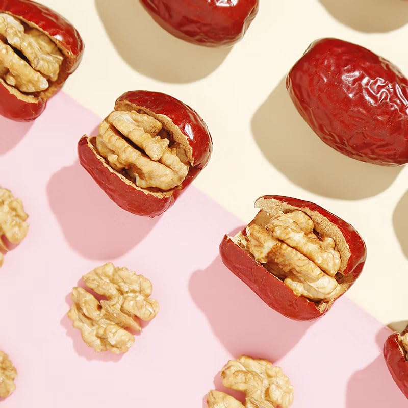 Miniatura 3 de Azufaifo gris con nueces 17.6 oz500 g relleno dátiles clip nogal independiente pequeño embalaje aperitivos casuales azufaifo fechas y nueces