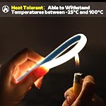 SuperlightingLED DC24V 3000K blanc LED Bande pour éclairage Sauna, flexible longue 5m 16.4ft 120 LED/m Résistant à haute température IP68 imperméable LED Lumière de bande pour chambre à vapeur (3000K Blanc chaud)