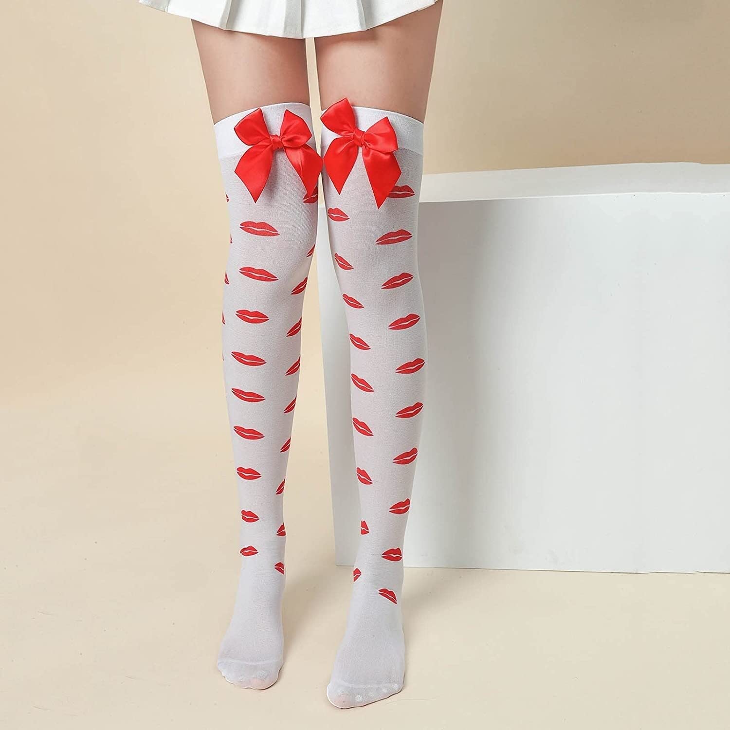 Calcetines Invierno 3 Pares De Calcetines Hasta La Rodilla Para Mujer, Medias Por Encima De La Rodilla, Medias Con Lazo, Calcetines De Punto, Calcetines Largos Hasta La Rodilla Calcetines Termicos