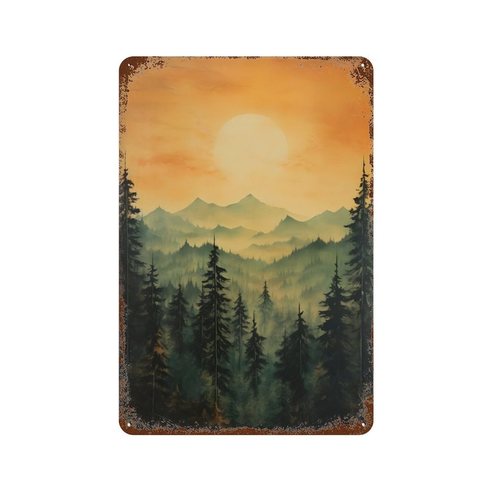 xiaoxiaoshen Aesthetic Sunset Wall Decor Art Metal Tin Poster Modern Home Decor Art Home Bar Shop Decorations Vintage Sign 30x20cm