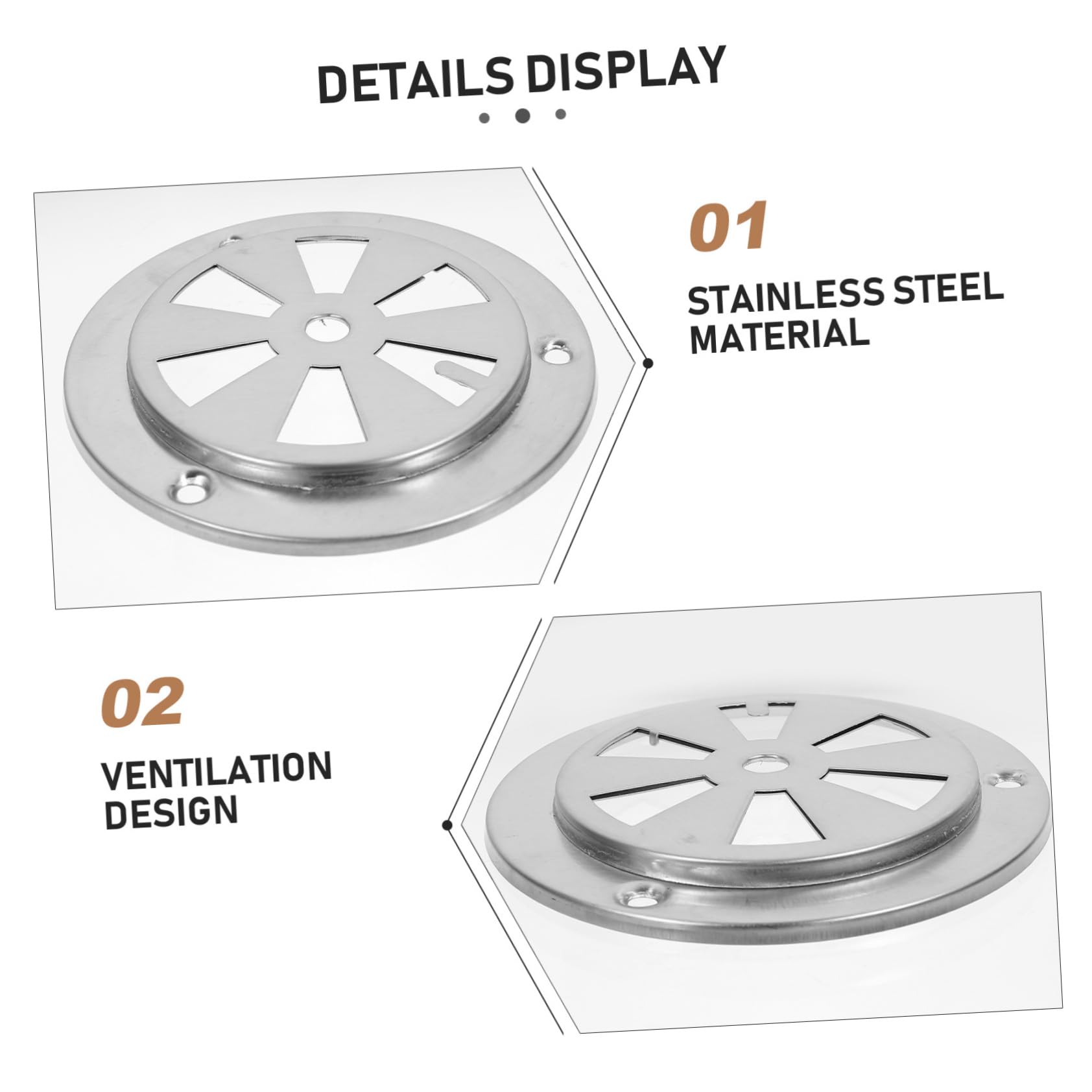 Uonlytech 3 Juegos Ventilación Del Horno Rejilla Ventilacion Rejillas Para Ventilacion Orificio De Disipación De Calor Ventilación De La Rejilla Del Conducto Repuesto Silver 2 Piezas * 3