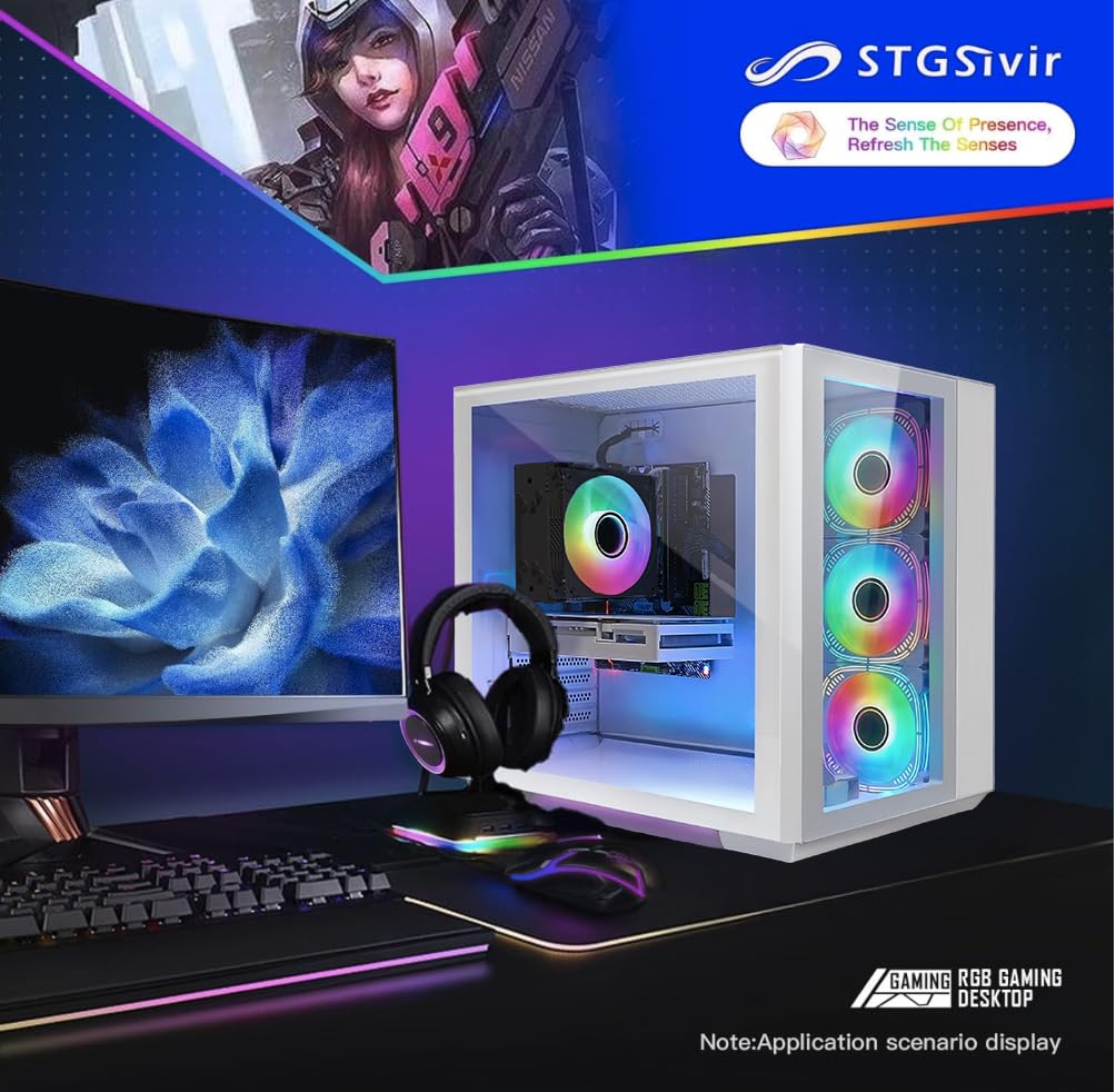STGSivir PC Gaming Fisso, Computer Gaming, Core i7 fino a 3.9 GHz • Nvidia RTX 3060 12GB GDDR6 • 16GB RAM • 1TB SSD • WiFi 6 • BT • Windows 11 Pro