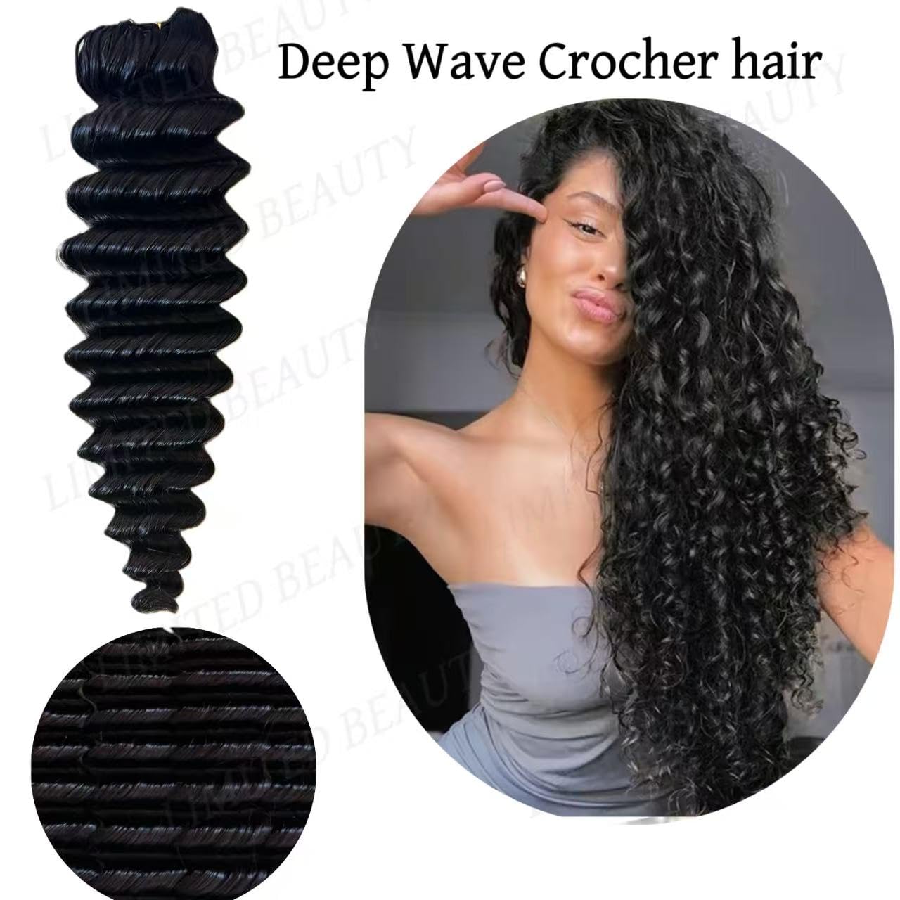 Amazon.com : Deep Wave Knotless Pre-Separated Crochet Human  display picture 2
