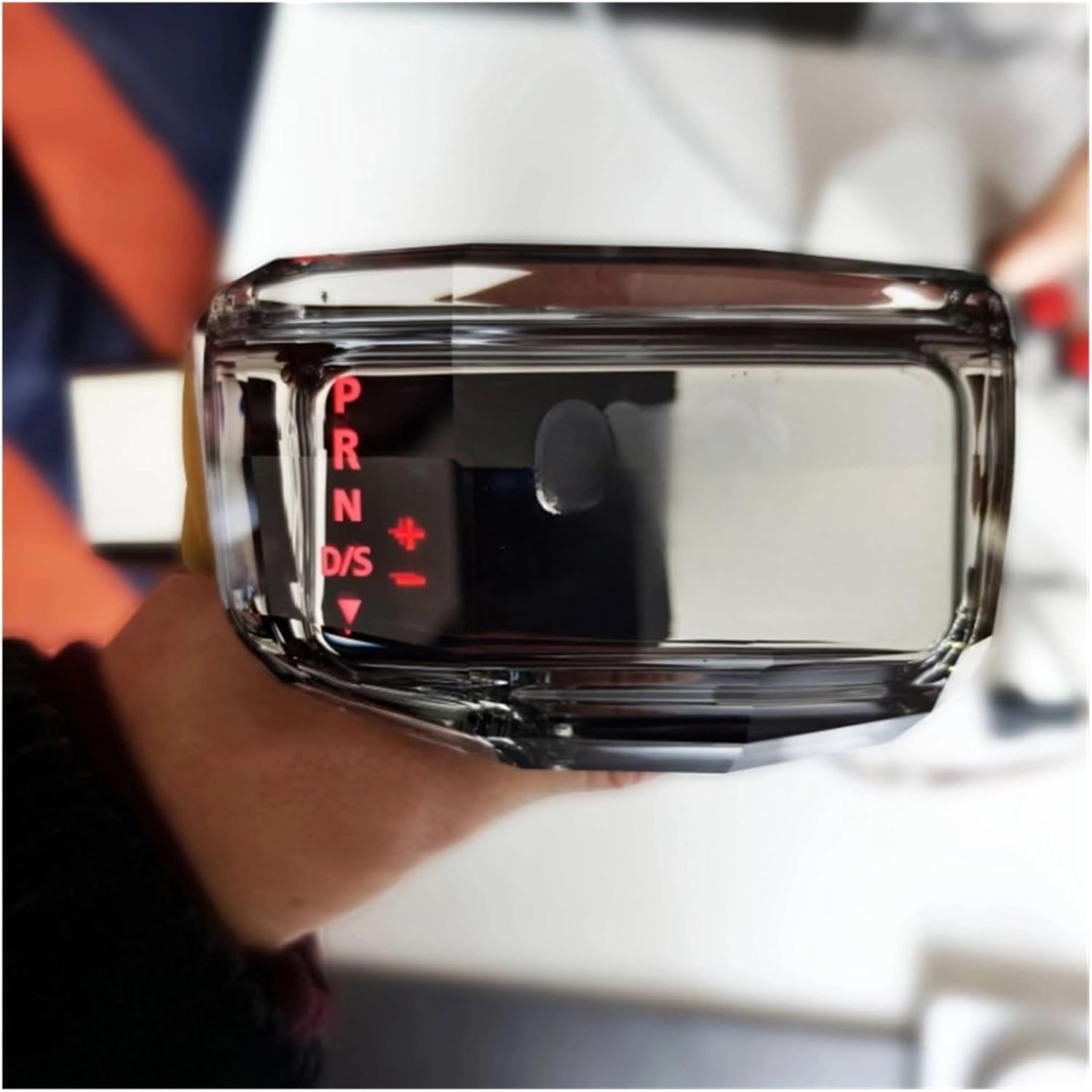 Crystal Gear Handle Head Shift Knob Lever Handball with Glowing Compatible for Audi A4 A6 Q5 A7 A5 A1 Q2 S4 RS4 S6 S7 RS6 RS7 RS3(Logo)