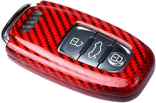 Miniatura 4 de M.JVisun Funda para llavero de fibra de carbono auténtica para Audi A4 A4L A5 A6 A6L A7 A8 Q5 Q8 R8 RS4 RS5 RS6 RS7 S4 S5 S6 S7 S8 SQ5 Smart Car